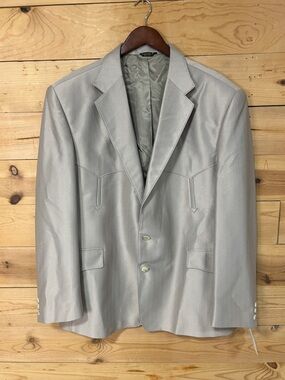NWT Men's Pagano West Blazer Silver Swedish Warp Reno Smiles Western USA NFR 50R